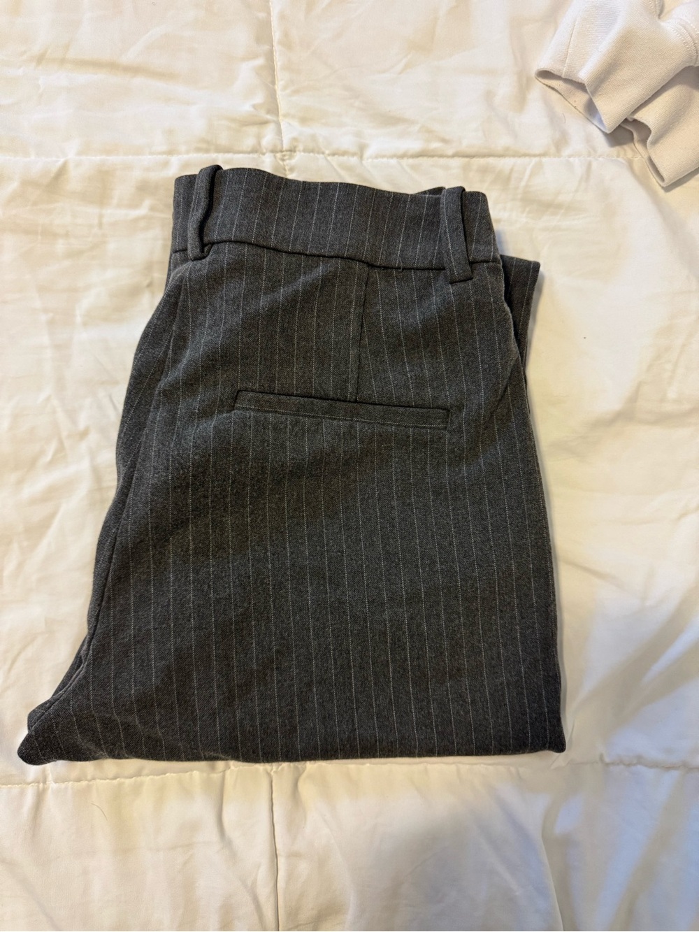 H&M Dark Gray Pinstripe Flat Front Shorts